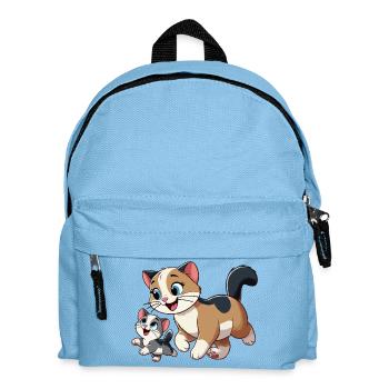 Englisch Kurzhaar Mutter und Kind - Kinder Rucksack - Hellblau - Vorne