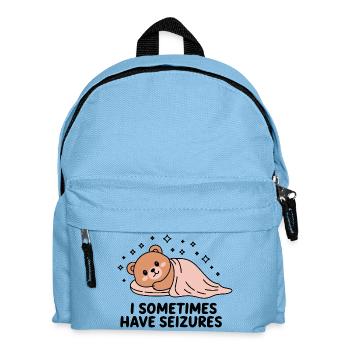 Bear with Seizures Awareness - Kids' Backpack - light blue - Front