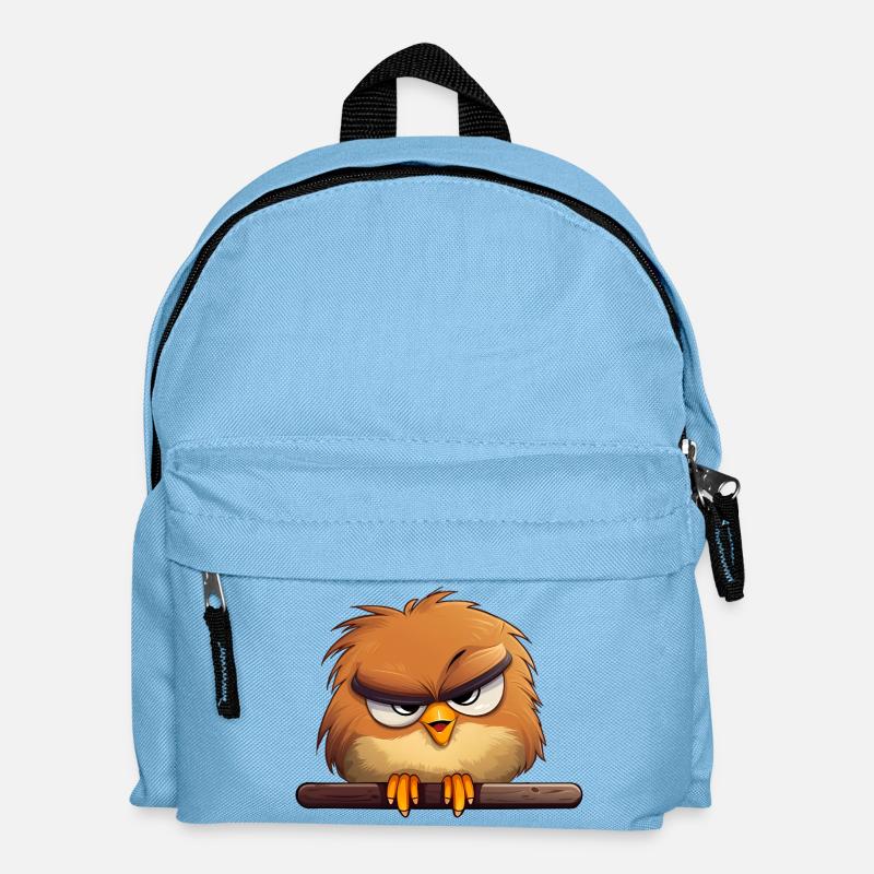 Really? Vogel mit bösem Blick - Kinder Rucksack - Hellblau