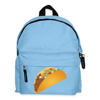 Lebendiger Taco-Musterdruck - Kinder Rucksack - Hellblau - Vorne