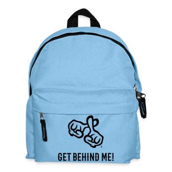 Mettez-vous derrière moi ! (Croix / Bible / Religion / 1C) - Sac à dos Enfant - bleu clair - Devant