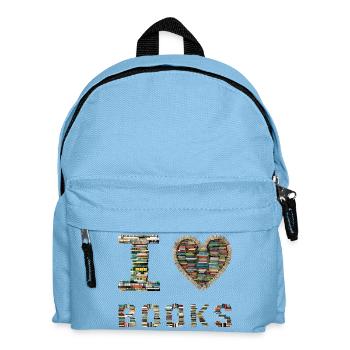 J’adore les livres / fan de livres - Sac à dos Enfant - bleu clair - Devant