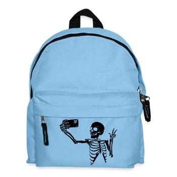 Ein letztes Selfie (schwarz) - Kinder Rucksack - Hellblau - Vorne