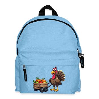 Thanksgiving Funny Thanksgiving Turkey - Kids' Backpack - light blue - Front