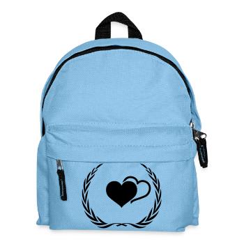 Herzen Symbol Kranz - Kinder Rucksack - Hellblau - Vorne