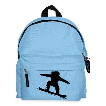 Snowboarder Silhouette - Color Variable - Kids' Backpack - light blue - Front