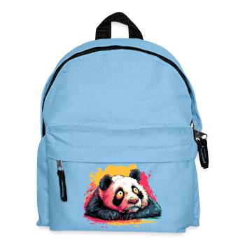 Panda Traumblick Farbspritzer - Kinder Rucksack - Hellblau - Vorne
