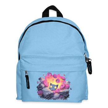 Grotte de Donut en Cristal de Chat en lumière néon - Sac à dos Enfant - bleu clair - Devant