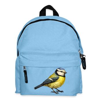 Blue Illustration – Little Bird Nature Motif - Kids' Backpack - light blue - Front