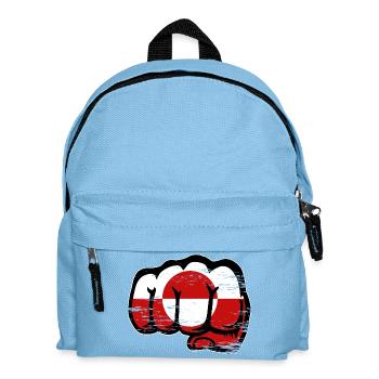 Greenland flag fist used - Kids' Backpack - light blue - Front