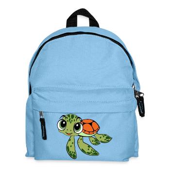 Caricature joyeuse de la Tortue - Sac à dos Enfant - bleu clair - Devant