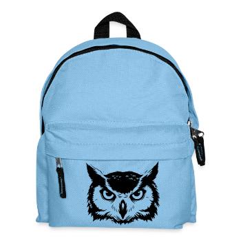 Owl Head Eagle Owl Silhouette - Kids' Backpack - light blue - Front