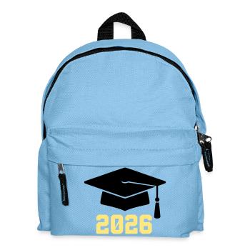 Absolvent 2026 Bachelor Hut - Kinder Rucksack - Hellblau - Vorne