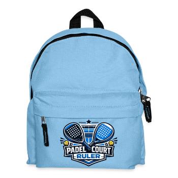 Padel Court Ruler Logo - Kids' Backpack - light blue - Front