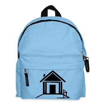 black house t-shirt gift builder gifts - Kids' Backpack - light blue - Front
