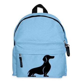 Dackel - Kinder Rucksack - Hellblau - Vorne