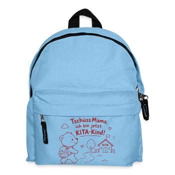 KITA-Abenteuer mit Teddy - Kinder Rucksack - Hellblau - Vorne