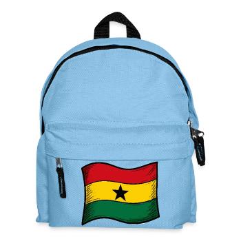 Ghana Flag Red Gold Green Star - Kids' Backpack - light blue - Front