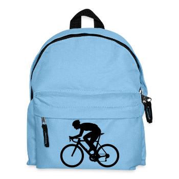 Road Bike Silhouette Cycling - Kids' Backpack - light blue - Front