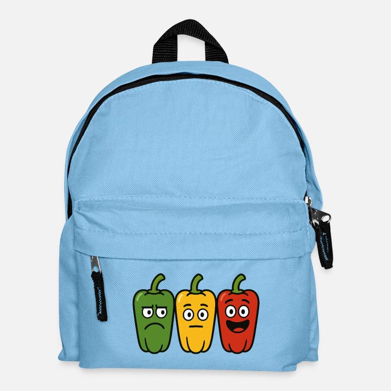 Stimmungsvolle Paprika - Kinder Rucksack - Hellblau