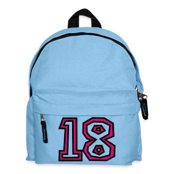 18. 18 ANS. 18e ANNIVERSAIRE. ANNIVERSAIRE 18 ANS. - Sac à dos Enfant - bleu clair - Devant