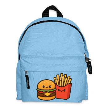 Kawaii Burger & Fries Duo - Kids' Backpack - light blue - Front