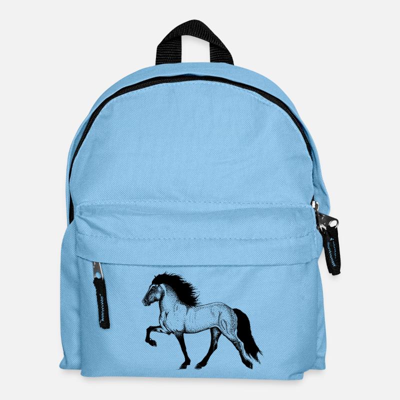 Tölter Illustration - Kinder Rucksack - Hellblau