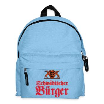 Schwäbischer Bürger - Kinder Rucksack - Hellblau - Vorne