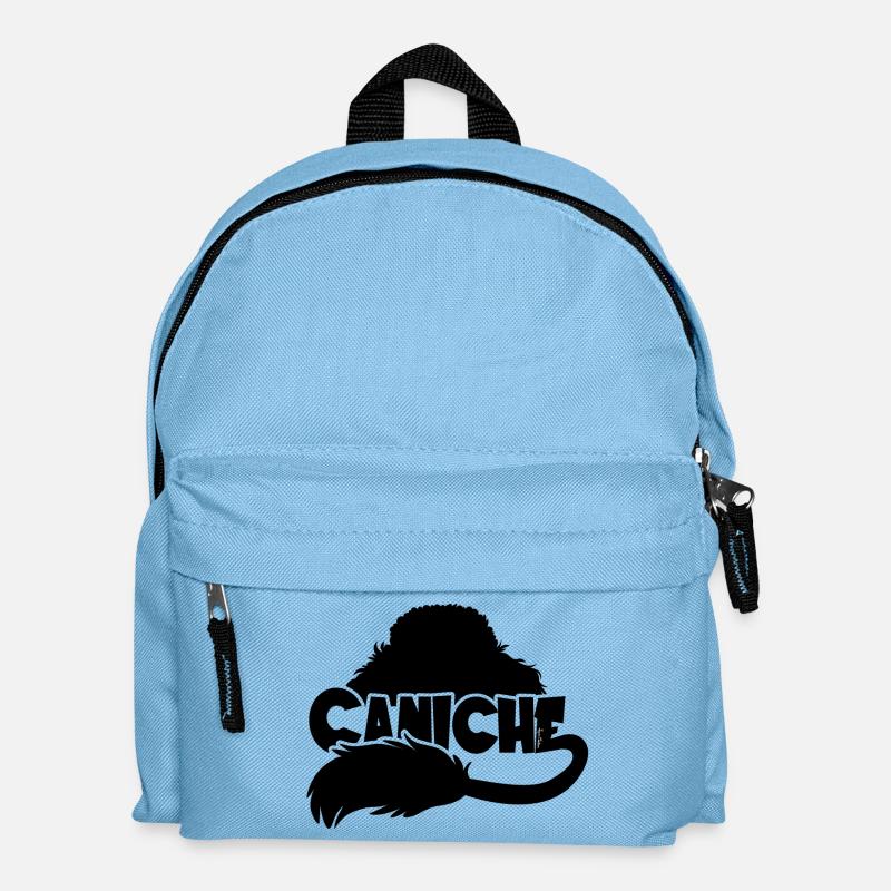 Poodle Silhouette - Schwarz - Kinder Rucksack - Hellblau