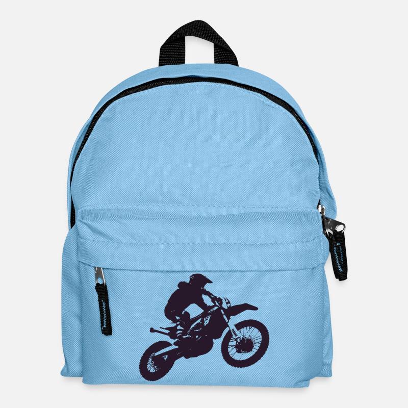 Motocross - Kids' Backpack - light blue