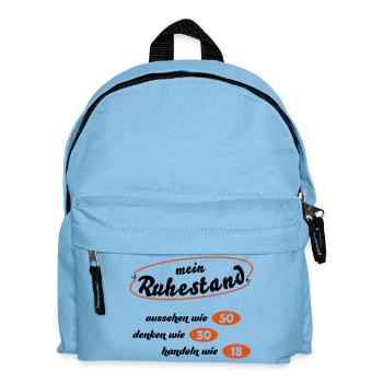 Rentner - Kinder Rucksack - Hellblau - Vorne