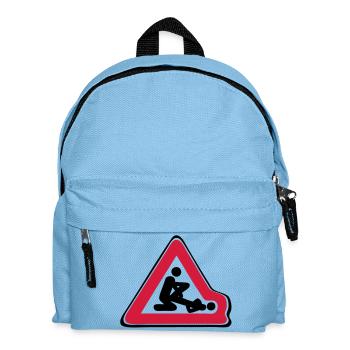 road sign deformed position love - Kids' Backpack - light blue - Front