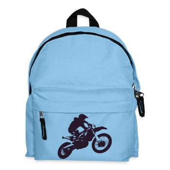 Motorcross - Kinder Rucksack - Hellblau - Vorne