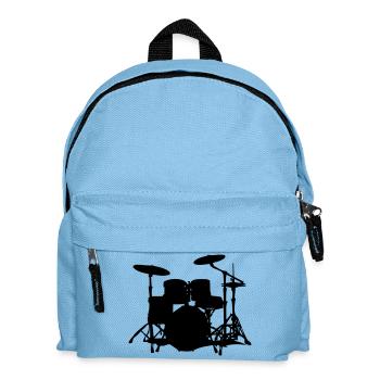 drums - Kids' Backpack - light blue - Front