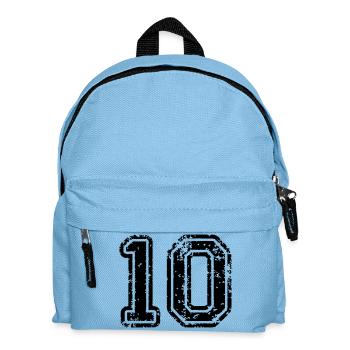 10 - Nummer - Kinder Rucksack - Hellblau - Vorne