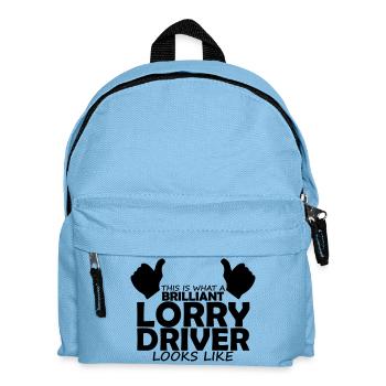 brilliant lorry driver - Kids' Backpack - light blue - Front