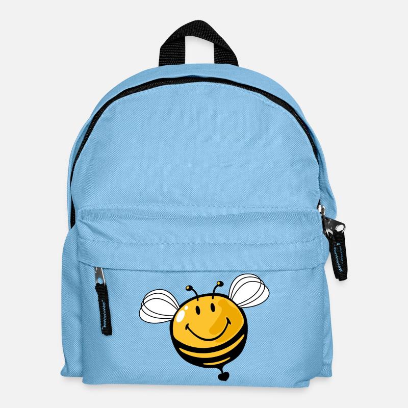 Smiley Bee - Kinder Rucksack - Hellblau