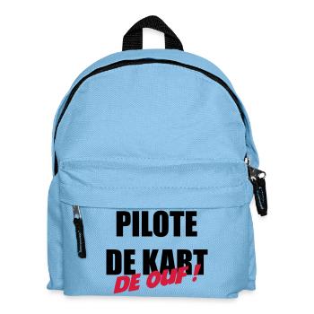 Go-Kart / Karting / Kart / Fahrer - Kinder Rucksack - Hellblau - Vorne