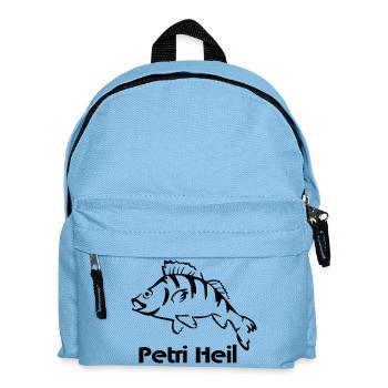 Barsch Angler - Kinder Rucksack - Hellblau - Vorne