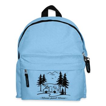 Home Sweet Home Camper for Camping Lovers - Kids' Backpack - light blue - Front