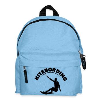 kiteboarding symbol logo team kite surfer surfen - Kinder Rucksack - Hellblau - Vorne