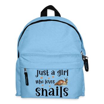 Schnecke Schnecken - Kinder Rucksack - Hellblau - Vorne