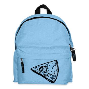 Pizza Slice Pärchen Valentinstag Essen Love - Kinder Rucksack - Hellblau - Vorne