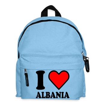I love albania - Kinder Rucksack - Hellblau - Vorne