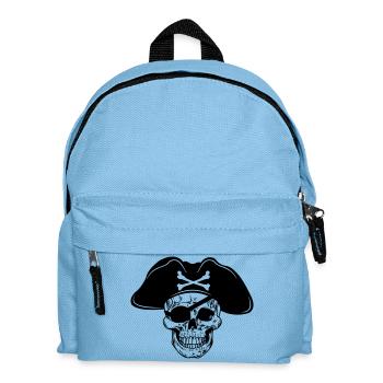 Chapeau de pirate crâne et cache-œil - Sac à dos Enfant - bleu clair - Devant