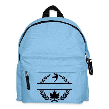 Couronne de laurier de hockey sur glace feuille d’érable du Canada - Sac à dos Enfant - bleu clair - Devant