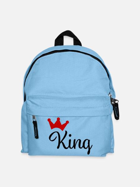 King mit Krone - Kinder Rucksack - Hellblau