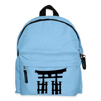Japanese torii or gate transparent shadow image - Kids' Backpack - light blue - Front