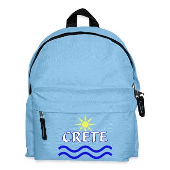 Sun and Sea Crete Logo Design - Kids' Backpack - light blue - Front