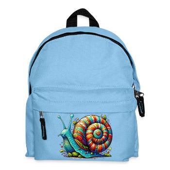 Schnecke - Kinder Rucksack - Hellblau - Vorne